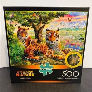 BUFFALO GAMES JIGSAW PUZZLE HIDDEN TIGERS 500 PIECE